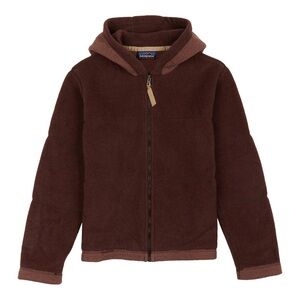Patagonia Brown Teddy Jacket with Hood and Plush Fabric